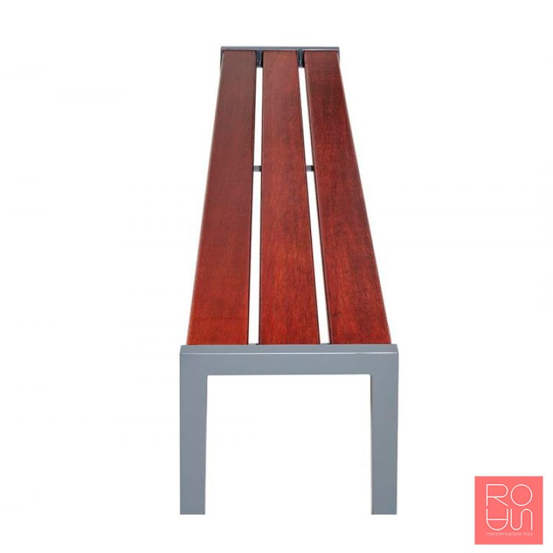 Banqueta Silaos acer i fusta